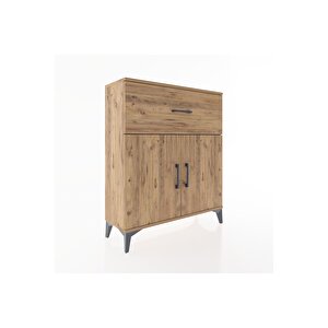 Arges Şifonyer Tek Raflı Tek Çekmeceli 2 Kapaklı 88x30x106 Çam-çam