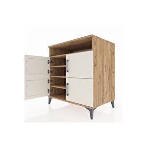 Kronos Şifonyer 4 Raflı 4 Kapaklı 88x59x96 Çam-aytaşı