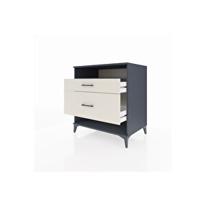 Kronos Şifonyer Tek Raflı 2 Çekmeceli 88x59x96 Antrasit-aytaşı