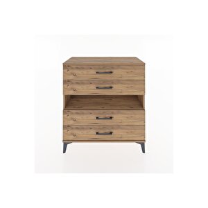 Hyperion Şifonyer Tek Raflı 4 Çekmeceli 88x44x96 Çam-çam