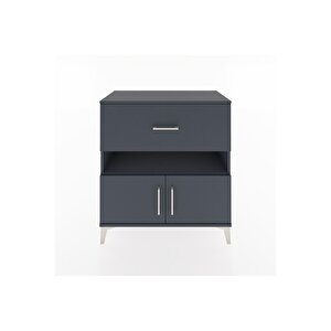 Hyperion Şifonyer Tek Raflı Tek Çekmeceli 2 Kapaklı 88x44x96 Antrasit-antrasit