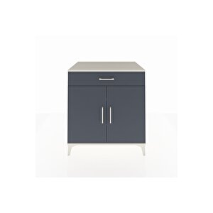 Kronos Şifonyer 2 Raflı Tek Çekmeceli 2 Kapaklı 88x59x96 Aytaşı-antrasit