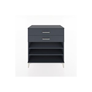 Hyperion Şifonyer 2 Raflı 2 Çekmeceli 88x44x96 Antrasit-antrasit