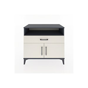 Hyperion Şifonyer Tek Raflı Tek Çekmeceli 2 Kapaklı 88x44x80 Antrasit-aytaşı