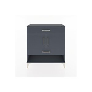 Arges Şifonyer 2 Raflı 2 Çekmeceli 2 Kapaklı 88x30x96 Antrasit-antrasit