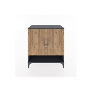 Hyperion Şifonyer 3 Raflı 2 Kapaklı 88x44x96 Antrasit-çam