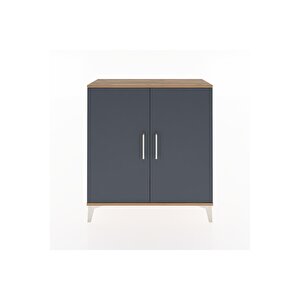 Arges Şifonyer 2 Kapaklı 88x30x96 Çam-antrasit