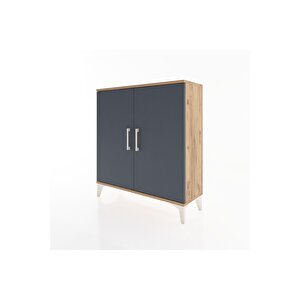 Arges Şifonyer 2 Kapaklı 88x30x96 Çam-antrasit