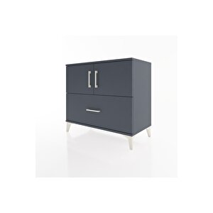 Hyperion Şifonyer Tek Raflı Tek Çekmeceli 2 Kapaklı 88x44x80 Antrasit-antrasit