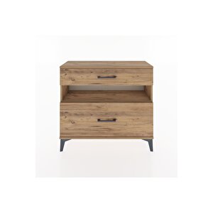 Arges Şifonyer Tek Raflı 2 Çekmeceli 88x30x80 Çam-çam