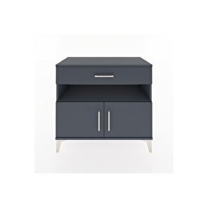 Hyperion Şifonyer 2 Raflı Tek Çekmeceli 2 Kapaklı 88x44x80 Antrasit-antrasit