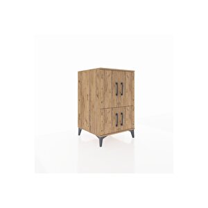 Kronos Komodin 2 Raflı 4 Kapaklı 60x59x96 Çam-çam