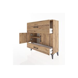 Arges Şifonyer 2 Raflı 2 Çekmeceli 2 Kapaklı 88x30x96 Çam-çam