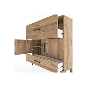 Arges Şifonyer 2 Raflı 2 Çekmeceli 2 Kapaklı 88x30x96 Çam-çam