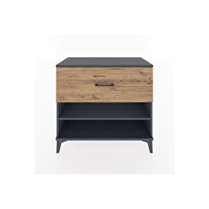 Hyperion Şifonyer Tek Raflı Tek Çekmeceli 88x44x80 Antrasit-çam