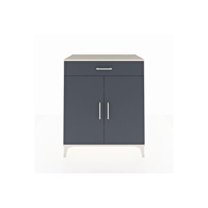Hyperion Şifonyer 2 Raflı Tek Çekmeceli 2 Kapaklı 88x44x106 Aytaşı-antrasit