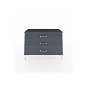 Arges Şifonyer 3 Çekmeceli 88x30x64 Antrasit-antrasit