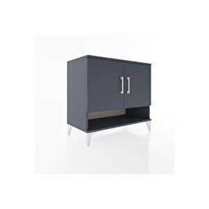 Hyperion Şifonyer 2 Raflı 2 Kapaklı 88x44x80 Antrasit-antrasit