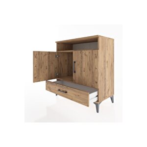 Hyperion Şifonyer 2 Raflı Tek Çekmeceli 2 Kapaklı 88x44x96 Çam-çam