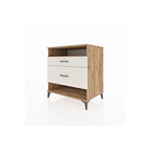 Kronos Şifonyer Tek Raflı 2 Çekmeceli 88x59x96 Çam-aytaşı