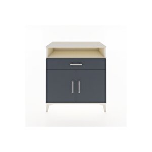 Hyperion Şifonyer 2 Raflı Tek Çekmeceli 2 Kapaklı 88x44x96 Aytaşı-antrasit