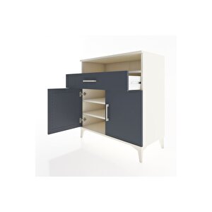 Hyperion Şifonyer 2 Raflı Tek Çekmeceli 2 Kapaklı 88x44x96 Aytaşı-antrasit