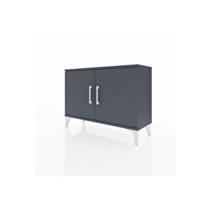 Arges Şifonyer Tek Raflı 2 Kapaklı 88x30x64 Antrasit-antrasit