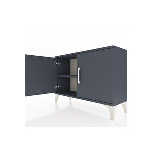 Arges Şifonyer Tek Raflı 2 Kapaklı 88x30x64 Antrasit-antrasit