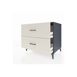 Kronos Şifonyer 2 Çekmeceli 88x59x80 Antrasit-aytaşı