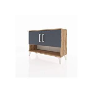 Arges Şifonyer 2 Raflı 2 Kapaklı 88x30x64 Çam-antrasit