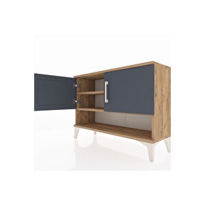 Arges Şifonyer 2 Raflı 2 Kapaklı 88x30x64 Çam-antrasit