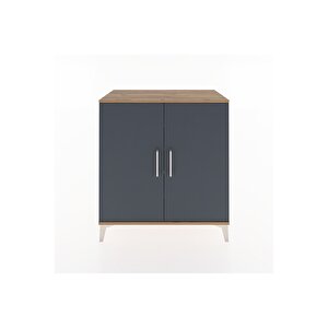 Hyperion Şifonyer 4 Raflı 2 Kapaklı 88x44x96 Çam-antrasit