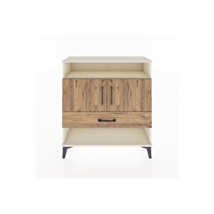 Arges Şifonyer 3 Raflı Tek Çekmeceli 2 Kapaklı 88x30x96 Aytaşı-çam