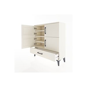 Arges Şifonyer 4 Raflı Tek Çekmeceli 4 Kapaklı 88x30x96 Aytaşı-aytaşı