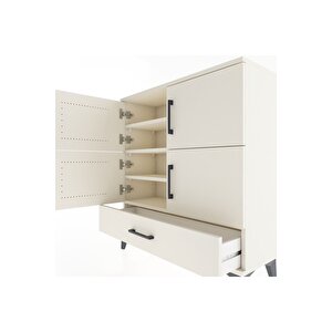 Arges Şifonyer 4 Raflı Tek Çekmeceli 4 Kapaklı 88x30x96 Aytaşı-aytaşı