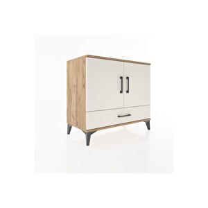 Hyperion Şifonyer Tek Raflı Tek Çekmeceli 2 Kapaklı 88x44x80 Çam-aytaşı