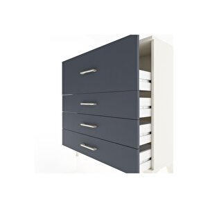 Arges Şifonyer 4 Çekmeceli 88x30x96 Aytaşı-antrasit