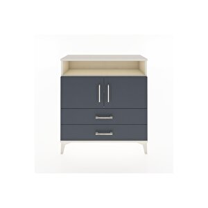 Arges Şifonyer 3 Raflı 2 Çekmeceli 2 Kapaklı 88x30x96 Aytaşı-antrasit