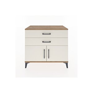 Hyperion Şifonyer 2 Çekmeceli 2 Kapaklı 88x44x80 Çam-aytaşı