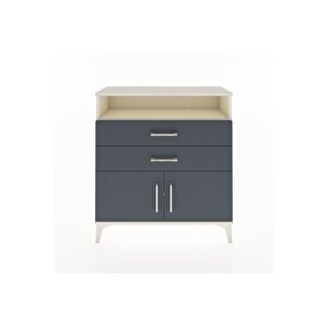 Arges Şifonyer 2 Raflı 2 Çekmeceli 2 Kapaklı 88x30x96 Aytaşı-antrasit