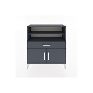 Arges Şifonyer 3 Raflı Tek Çekmeceli 2 Kapaklı 88x30x96 Antrasit-antrasit