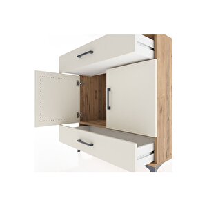 Hyperion Şifonyer 2 Çekmeceli 2 Kapaklı 88x44x96 Çam-aytaşı