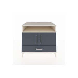 Kronos Şifonyer 3 Raflı Tek Çekmeceli 2 Kapaklı 88x59x80 Aytaşı-antrasit