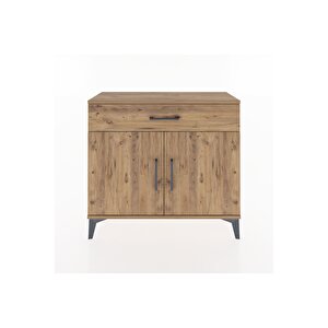 Arges Şifonyer Tek Raflı Tek Çekmeceli 2 Kapaklı 88x30x80 Çam-çam