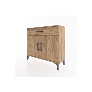 Arges Şifonyer Tek Raflı Tek Çekmeceli 2 Kapaklı 88x30x80 Çam-çam