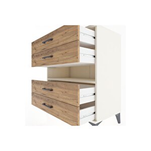 Hyperion Şifonyer Tek Raflı 4 Çekmeceli 88x44x96 Aytaşı-çam