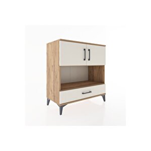 Hyperion Şifonyer 2 Raflı Tek Çekmeceli 2 Kapaklı 88x44x96 Çam-aytaşı