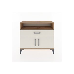 Arges Şifonyer 2 Raflı Tek Çekmeceli 2 Kapaklı 88x30x80 Çam-aytaşı