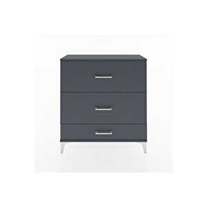 Arges Şifonyer 3 Çekmeceli 88x30x96 Antrasit-antrasit