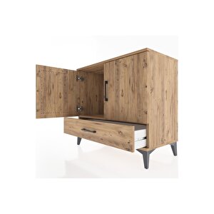 Hyperion Şifonyer Tek Raflı Tek Çekmeceli 2 Kapaklı 88x44x80 Çam-çam